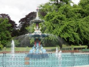 Peacock fountain Botanic Gardens Christchurch